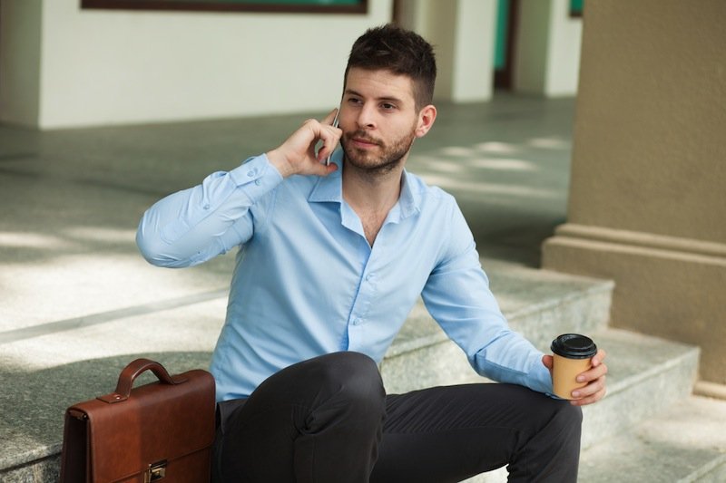 stock photo of officeless guy